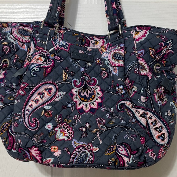 Vera Bradley Glenna Sachel Floral Quilted Tote Bag in Felicity Paisley Pattern - Picture 6 of 8